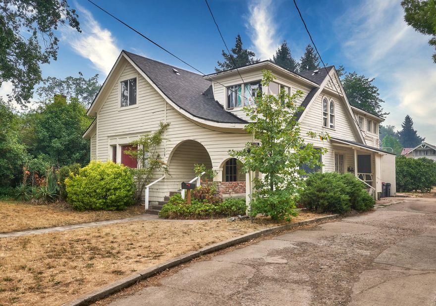 Great income property in Medford. This 4 plex is 3202 Sq Ft on .32 of an acre. There is a 4 bedroom 2 bathroom unit on the lower level. Upstairs has a 2 bedroom 1 bath unit, a 1 bedroom 1 bath unit and a studio with 1 bath. There is a washer and dryer utility room for all occupants to use. The home has plenty of parking, the roof is 2 years old. All units are rented. Current rents are $1600, $895, $850 and $725. All showing are by Appointment only.