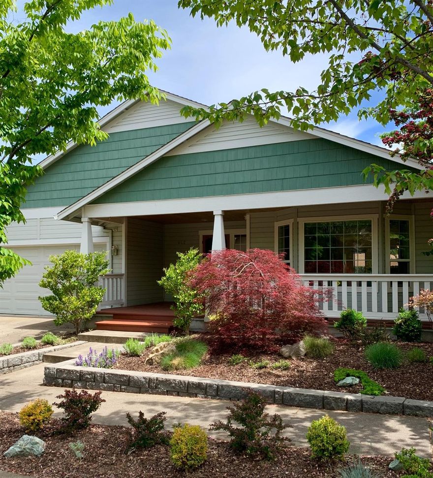 Amazing location close to downtown Ashland! Wonderful single story Craftsman home. Light and bright. The kitchen has extensive counter tops and cabinetry galore. 2 skylights as well. Vaulted living room ceilings with maple floors and fireplace. Master suite with walk-in closet and large master bath with linen cabinetry. Additional cabinetry and shelving too through out. House backs up to an open field and backyard boasts raspberries and shade trees.