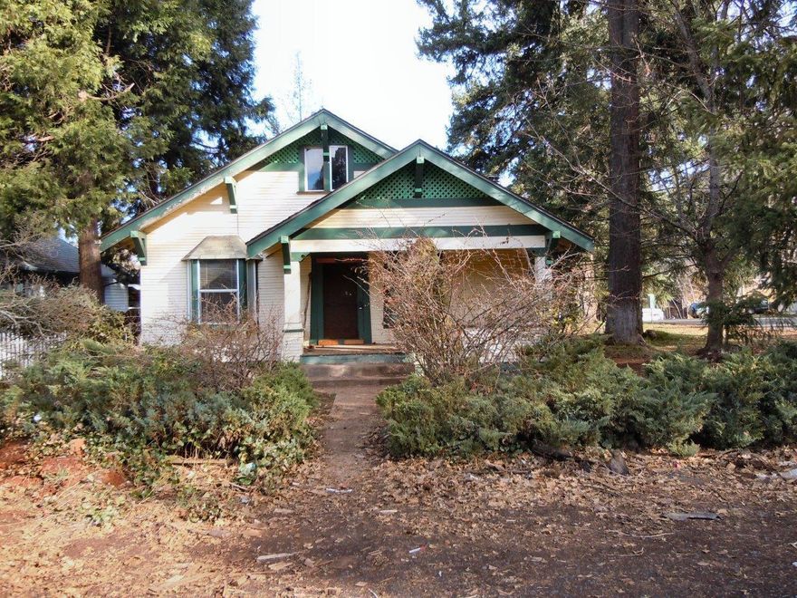 Quality 1910 Craftsman in quaint Butte Falls. Built with 2x6-construction from a mill just up the street. This charming home features many unique features, built-ins and a spacious floor plan. Home has over 1,800 sq. ft. with 3-bedrooms, 2-bathrooms plus an office/computer room. A large laundry room/mud room is in the back of the house that leads out to the detached very large 4-car garage/shop. Large corner lot, garden shed and mature landscaping complete the outside of this home. Hooked up to city sewer and city water. Bring your paint brushes and imagination to help add some new color to this very sturdy home. Priced for immediate sale, come take a tour today!