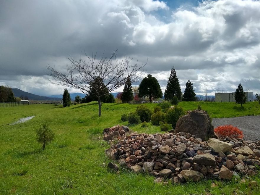 Views of Mt. McLoughlin and other mountains. Mostly level EFU property with privacy berms and LOTS of trees. Gated entry with rock paved road. Nice homes in the area. Medford school district. RVSS available. Well log 6 gpm. Electrical on site. Homesite approval. Adjoining land available for purchase, too.