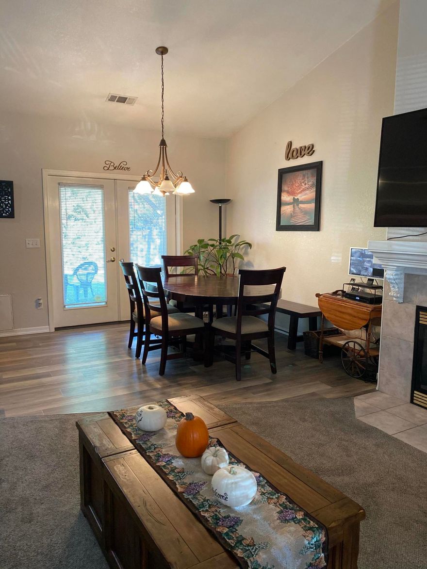 Located at the gateway to the beautiful Allen Creek Subdivision. This attractive single level home, 3 bedrooms 2 bath split floor plan, updated in 2016 with top of the line Granite counter tops and stainless steel sink. All appliances in the kitchen are stainless steel. Also in 2016 New Water  proof Laminate floors in kitchen & dining room & both bathrooms with new carpet in living room and bedrooms. Decorative Gas Fireplace in living room. Huge Master bedroom. Totally fenced back yard with private  patio. Oversized Drive way to park an additional car.