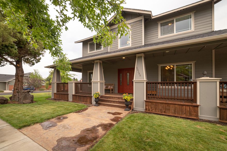This is a beautiful custom home conveniently located in a great neighborhood. Close to parks and dining. Large corner lot, over-sized garage, RV parking, large back decks and a covered front porch perfect for relaxing and enjoying the beautiful Central Oregon Sky. This property is fully fenced and landscaped with an underground sprinkler system. Custom tile throughout,stainless steel appliances, A/C and a great floor plan with the bedrooms up and an office on the main level. Relax in the master suite featuring vaulted ceilings, walk in closet, dual vanities and a soaker tub. Plenty of storage with the shed in back. This home has plenty of outdoor space and room to roam.