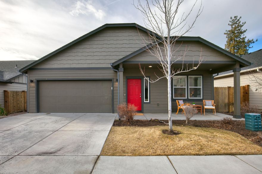 Discover the comfort of this charming single-level home in the desirable Village at Cold Springs community of Sisters. Featuring three bedrooms and two bathrooms, this residence includes elegant granite countertops in the kitchen, modern stainless steel appliances, and a cozy propane fireplace for winter evenings. Stay cool in the summer with efficient air conditioning and enjoy abundant natural light throughout. The landscaped front yard enhances curb appeal, while the low-maintenance, fenced backyard offers a peaceful retreat for pets and gatherings. Just minutes from downtown Sisters and all three schools in the Sisters School District, this community also features a lovely park and scenic paths, making it an ideal place to call home.