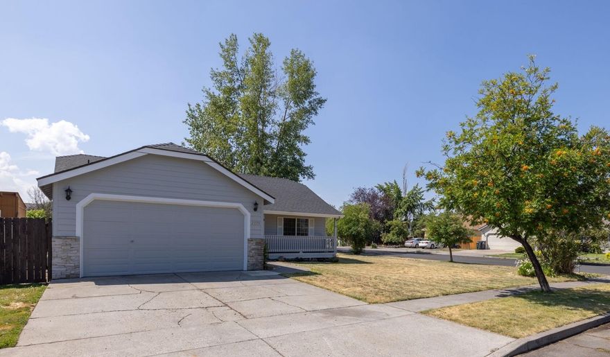 Charming single-level home nestled in Bend's Eagle Nest NE neighborhood.  This home offers a comfortable living space with a bright, open-concept floorplan.  The living room features vaulted ceilings and a cozy gas fireplace, seamlessly connecting to the dining area and a well-appointed kitchen with large pantry and counter space - perfect for both daily living and entertaining.  The primary suite includes a private en suite bathroom and a generous closet, while two additional bedrooms provide flexible space for family, guests, or a home office.  Step outside to a spacious backyard with a deck ideal for summer barbecues or peaceful morning coffee.  Located on an oversized corner lot, with a two-car garage, and no HOA, this home offers the perfect blend of comfort and convenience.  Just minutes from parks, schools, shopping, and dining - don't miss the opportunity to own this turn-key gem in northeast Bend.