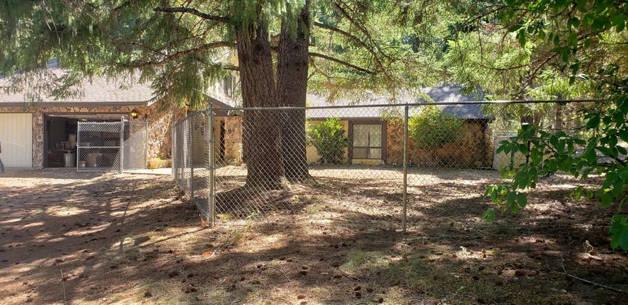 Great place to live, if you like peace & quiet.  Owner built story and l/2 home,  needs updating, and an ambitious new owner to bring it back to its day of splendor. Huge step down living room, Stone fireplace in family room, extra room adj. to kitchen area would make a great ''bonus room''. (currently has a B/I spa,) not functional.  Step-saver kitchen, solid wood cabinets. Master is very large, with mirrored closet doors, & sep. enclosed lavatory, large vanity . Slider doors to exterior. 2 other bedrooms downstairs. Huge bonus room upstairs, with gorgeous portable bar, sliding doors to railed balcony . Immed. area of home fenced with 6' cyclone fencing. 
Property is backed by BLM, excellent well, mostly level, huge conifers, circular driveway, private setting. There is 609 Sq ft.  att. double car + garage. Plus, extra home site where there was a hardship MH, all utilities at that site. Property may be able to be partitioned. Due diligence encouraged.  Gorgeous 10 acres!