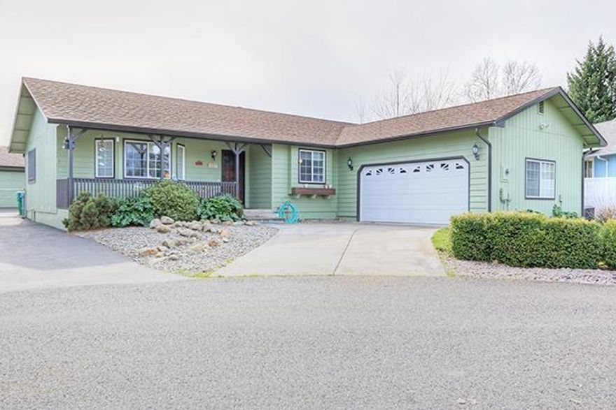 Don't miss out on this charming home on a quiet cul-de-sac. New roof in 2013 (per seller), newer exterior paint, covered deck, french doors lead outside from the master bedroom, storm doors and tons of storage. This is a 3 bedroom with an office that could be 4th bedroom (seller will add closet upon request), 2 full baths, tile and carpet. Large oversized two car garage plus an additional detached garage/storage/shop with a garden shed. Landscaped yard with sprinkler system and garden area with raised beds. Property on well and has GPID. This is a must see, too many amenities to list at a great price! Buyer to perform their own due diligence regarding all aspects of the property.*****Please check out the 3D virtual tour through the link provided in the listing.*****