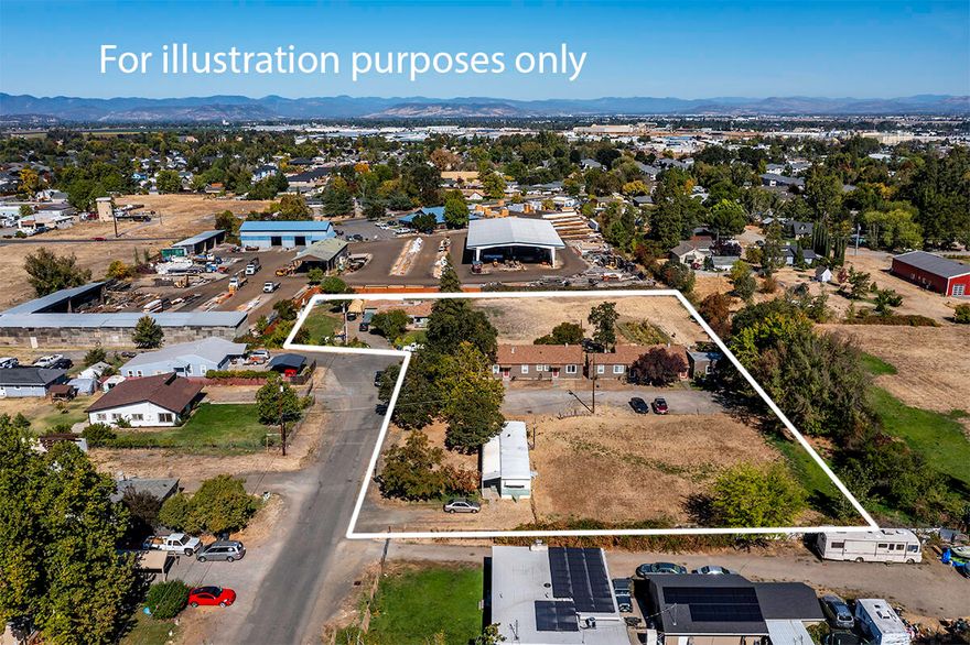 Investors-Heads up! Don't miss out!
Rural setting in the city with 2 separate parcels totaling 2.32 acres-1.06 acres, 
8 units comprised of one triplex, two duplexes and a single wide manufactured home, totaling 4456 square feet.
Interiors of multiplex units have No carpeting, all flooring is hardwood, laminate or vinyl. Additionally, this offering includes a separate, adjacent 1.26-acre parcel with sweet well-kept, single level home with 2 car garage and shop. Huge yard! Many upgrades to the home including newer heating, siding, roof and more. Tons of room for expansion on these large parcels. Zoning is SFR 00. Possible high potential for additional development, check with the city. Good numbers and good tenants. Well managed by owner.