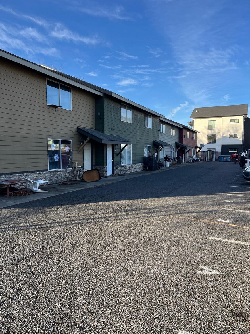 Lowest priced livable 8-plex in Central Oregon with additional developable land. Amazing rental history. Lease rates are severely below market. No showing without accepted offer. Buyer to do own diligence regarding development potential.