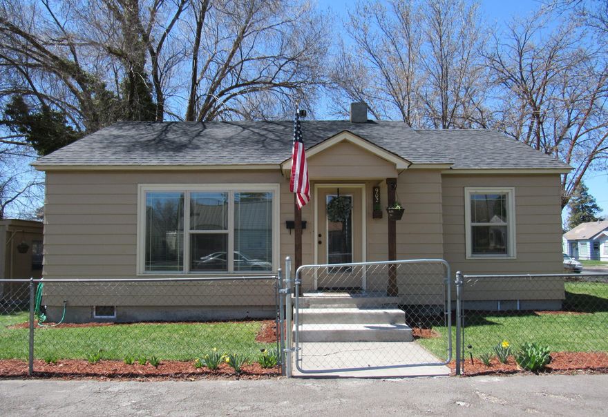 Very nice 3 bedroom 1 bath home on a corner lot! Many updates throughout the home including newer roof and exterior paint in 2019. Nice kitchen with dining area. Laundry room has extra storage. It has a detached garage, large storage building and a fenced yard.