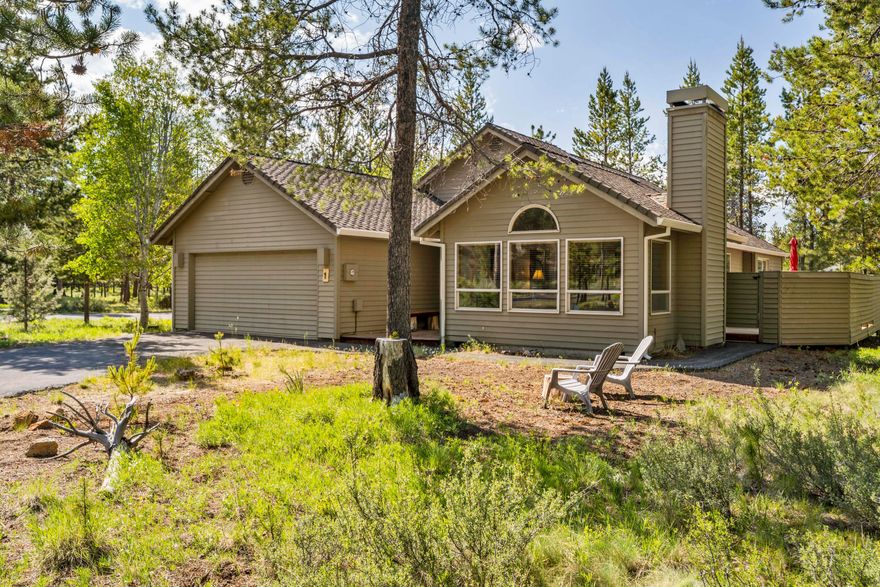 Introducing a charming single-level home in Sunriver featuring 3 bedrooms, along with a versatile bonus space adjacent to the kitchen for added flexibility. This home has an open floor plan enhanced by vaulted ceilings and gas fireplace, creating an inviting atmosphere. The kitchen is equipped with newer stainless steel appliances and a bar for entertaining. 2 additional bedrooms are thoughtfully separated from the primary suite for added privacy. The bathrooms have been updated and include radiant heated floors. Outside, a large deck with a hot tub and enclosed privacy fencing offers an ideal place for relaxation. The property also includes a two-car garage as well as a long driveway for extra parking. Enjoy convenient access to bike trails, Fort Rock Park, SHARC, tennis courts, and a host of recreational activities. Start creating lasting memories in this Sunriver home!