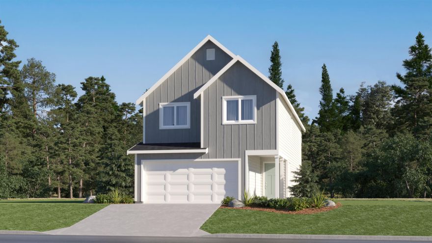 This new construction home is located at Reserve in the Pines, a new community in beautiful Central Oregon, surrounded by year-round outdoor recreation with open spaces and adjacent to a community trail. The Blair plan features an inviting first floor with an open-concept layout that connects the great room, kitchen with large pantry and dining nook with access to the patio. Upstairs are three bedrooms, including a primary suite with an en-suite bath and a walk-in closet for comfort and privacy. Interior highlights include quartz countertops, shaker-style cabinetry, and LVP flooring in the kitchen and bathrooms. This home also includes central AC, a refrigerator, washer and dryer, a xeriscaped front yard with a drip irrigation system, and blinds—all at no extra cost! Homesite #91. Est. completion: Dec. 2025. Rendering is artist conception only. Photos are of a similar home, features and finishes will vary. *Below-market rate incentives available when financing with preferred lender.*