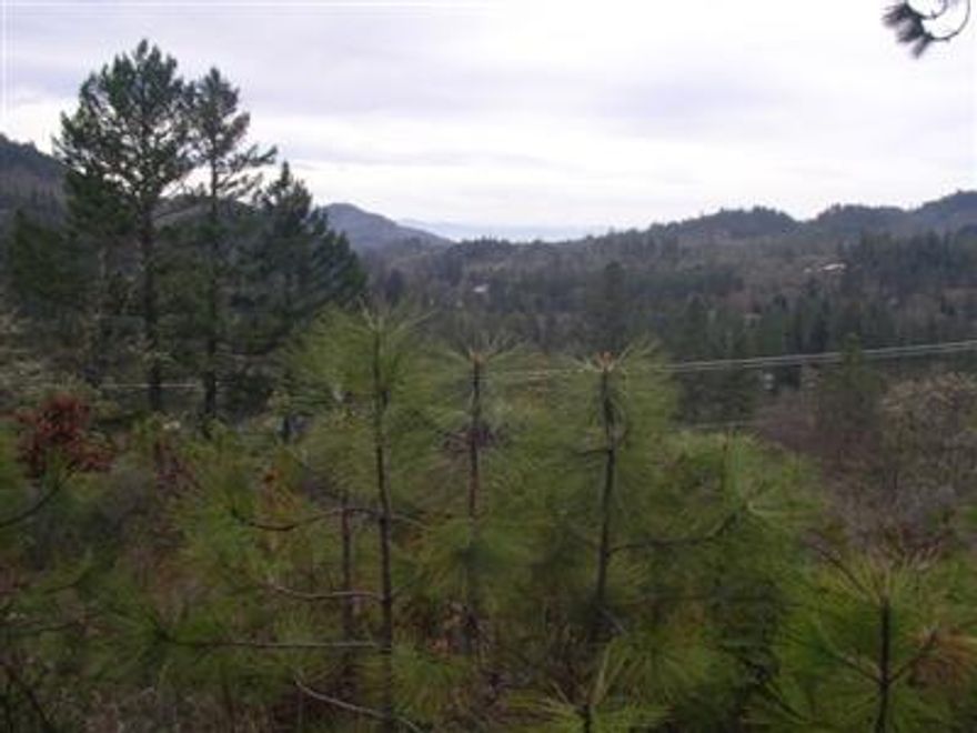 River view building site. Ready to build on. RR5 Zoning. Homesite area is flat.13 GPM well with pump, septic in, driveway to pad, blacktop private driveway to property, high above the Rogue River. Mountain views.