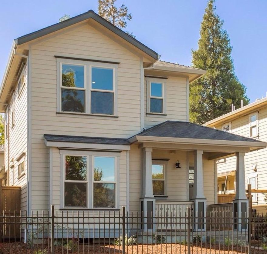 New construction in Downtown Ashland! This is a gorgeous single family home with a mother-in-law unit over the garage. Perfect for out of town guests! Escape to the fully fenced, paverstone patio with a firepit and covered porch for a bit of relaxation before you head two blocks into town - or one block to the Ashland Food Coop! Built in 2017, this home was designed for easy living, low maintenance grounds and is highly energy efficient (it is even plumbed for solar panels). Three bedroom suites - one on the main level, two upstairs. Two laundry rooms, central vacuum, walk-in closets and 9-foot ceilings that create an amazing sense of space. Gourmet kitchen with two sinks, oversized granite island, and custom cabinets. Come make Ashland home today! One owner is a licensed Oregon Real Estate Principal Broker.