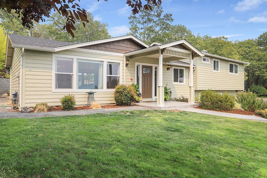 Beautifully remodeled contemporary split level home in desired Canyon Heights subdivision. Picturesque mountain views by day, and enjoy valley lights at night. Home sits on nearly 1/3 corner acre lot. Great room floor plan greets you as you step through the front door.  Newer roof, fresh paint both inside & out, with large picture windows, make this house move-in ready. All bedrooms are on the upper landing, Master with tile shower, double sinks, and views. Two car garage, large back private patio, RV Parking, and fully landscaped yards, complete this package.