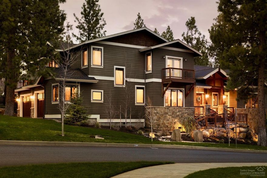 Combine the best of mountain lodge living w/ a wonderful spacious home! This 2013 Tour of Homes winner has it all: Gorgeous wood-burning FP, hot tub, grassy yard, impeccable separation of living spaces, upgraded finishes everywhere you turn, wine refrigerator, outdoor firepit, award winning master, ultimate Cook's kitchen & more! In an outstanding school district, this home is truly special. Nestled on a corner lot for extra privacy, the home offers resort living w/ all the comforts. 4 generous bedrooms, 3.5 baths, and indoor & outside spaces for entertaining. Truly a must-see! All this, plus be close to it all in the idyllic, forested community of Shevlin Ridge in NW Bend where you will find upscale homes among towering Ponderosas. Located just a short distance from the 603 ac Shevlin Park w/hiking, biking & running trails alongside Tumalo Creek, you get the feeling you are out of town. However, Shevlin Ridge is just a short drive to downtown & is in close proximity to schools.