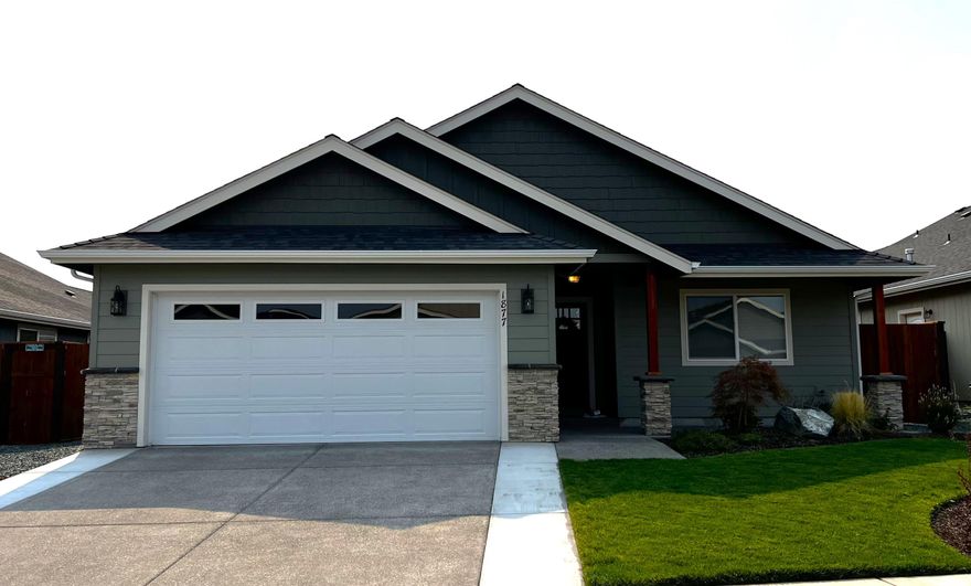 Here's your chance to purchase this spectacular home built by Northridge Homes in 2022! Ready for immediate move in. One of the few available homes in highly sought-after Summerfield Estates within Grants Pass School Dist 7. This wonderfully upgraded home features PNW craftsman style, granite counters throughout, custom kitchen, high end appliances, stainless glass top range/oven, D/W, refrigerator, custom range hood, large breakfast bar w/pendant lighting, walk in pantry, vaulted ceilings, ceiling fans, LVP flooring w/carpet in bedrooms, light and spacious floor plan, large master w/walk in closet, custom closet shelving, French doors leading to covered patio, double master sinks w/more granite, privacy toilet, custom trim work throughout, large laundry w/granite counter, and more custom cabinetry, fenced and landscaped w/timed sprinklers. Don't hesitate as these homes tend to sell quickly. Reduced interest rate options may be available.