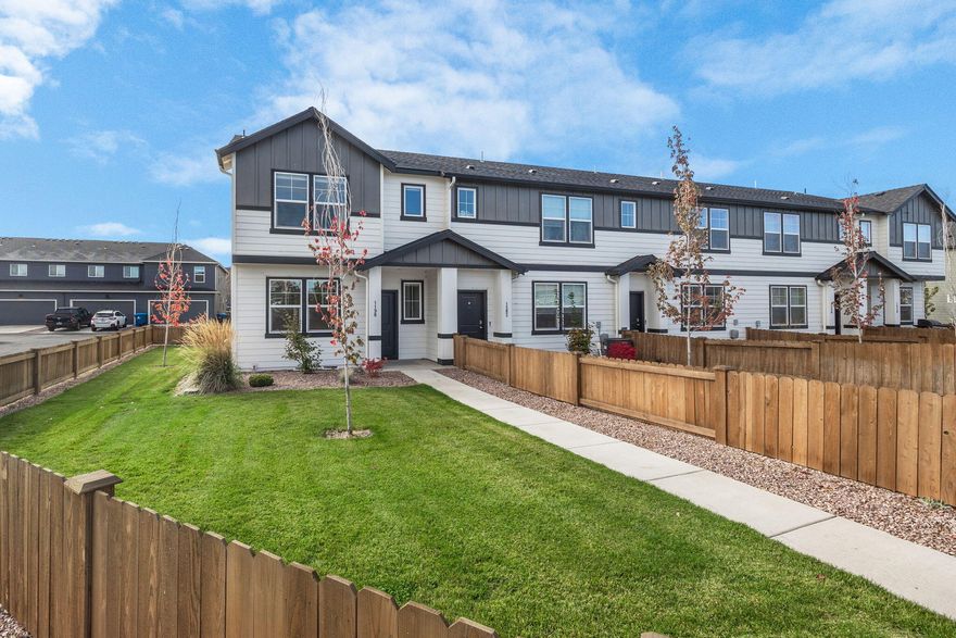 Barely lived in, like new 2021 built end unit townhouse in NW Redmond close to schools, Dry Canyon trails, and Hwy 97. With 3 bedrooms, 2.5 baths and 1495 sf, there is plenty of space inside and out to make this your new home. The main level features an open kitchen & living space with plenty of windows to feel bright and spacious, with a 1/2 bath, kitchen pantry, quartz counters, like new appliances and flooring. Upstairs you'll find all 3 bedrooms, 2 full baths and the laundry room. The primary suite features walk-in closet, and a spacious bathroom w/ walk-in shower. The 3rd bedroom features a walk-in closet, and there is plenty of additional storage in the large closet under the stairs. Central air conditioning and the fully finished 2 car garage with Webfoot coated flooring are a few of the upgrades in this townhouse.