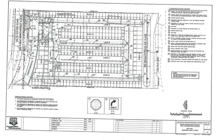 Seller had planned on building a Self Storage facility with 221 unit.  Plans have been approved by the City of Medford but will be expiring soon.  The property has been cleared and the storm water retention area has been prepared.  The zoning allows multiple uses from industrial uses, offices to restaurants.