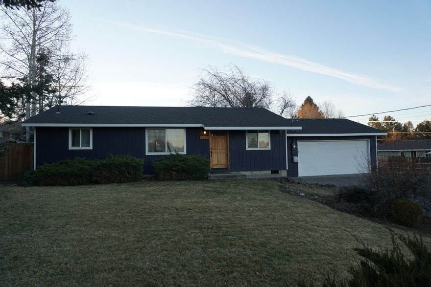 First-time home buyer opportunity! 0.25 acre homesite with NE views towards Smith Rock. Brand new items include linoleum floors, vanity's and tile in bathrooms, complete home paint job, toilets, insulated and finished garage with outlets, front yard sod, Dog door, recessed lighting in kitchen and living room. Roof was done in 2012 Nice separation of space with private master bedroom, and huge fenced backyard complete with mature landscaping, concrete patio and pergola. This wont last long!