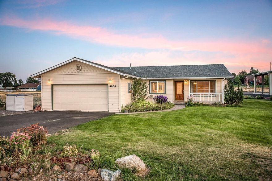 Green acres!!! Close to town yet private, low traffic area and comes with a jaw dropping commercial grade steel garage/shop 52 X 24 X 16. Perfect for accommodating large motor coaches or busses with pull trough convenience with two 12 X 14 insulated doors. Home Features 3 beds, 2 baths, open floor plan, vaulted ceilings, quartz counter top island with breakfast bar, downdraft interchangeable stove top with separate wall oven. Beautiful hickory hardwood floors throughout kitchen and hall. Beautiful master suite with walk-in closet, window seat for additional storage, separated toilet room and antique pedestal porcelain sink. Extra large walk-in cultured marble shower, programmable radiant heated tile floors, custom vanity & jetted soaking tub. Low maintenance Timbertech deck leads outside to the back yard. Don't miss this opportunity to purchase a home and shop that the owner has put significantly more money into than seller is asking for in the selling price. Rare find! Priced to sell!