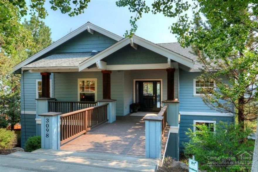 Stunning renovation of this large craftsman home creates an inviting and contemporary feel. Huge windows & wrap around deck offer beautiful views of Bend. Open floor plan w/ hardwood floors & new carpet throughout. Kitchen features slab granite, custom barnwood bar, new stainless appliances, marble backsplash, & large pantry. Master on main w/ views, beautiful bath & whirlpool tub. Also incl. office, workshop/ fitness room, & large bonus room w/ wet bar. Huge 3-car garage has room for all your outdoor toys.