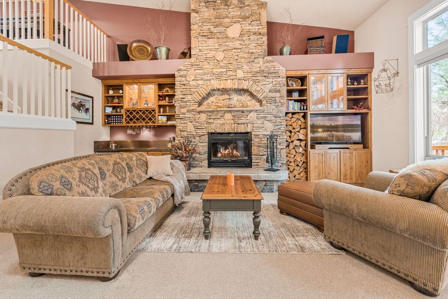 Impeccably kept one-owner townhome located on the 16th fairway of Widgi Creek golf course exudes an outdoor enthusiasts lifestyle. This SW facing end unit townhome shares a greenspace to enjoy with your canine friends. The open vaulted layout features a  beautiful wood burning fireplace, cherrywood floors, knotty alder cabinets and doors, upgraded appliances and built in beverage bar. The loft space affords opportunities for extra guests or use as an office. Primary bedroom suite has access to a private secluded hot tub through a patio door and large cedar deck with built in seating for all your guests. Easily accessible hiking trail to Deschutes River. Mt Bachelor is only 18 mins. And countless hours of fun mountain biking on the world class trails. All only a few miles away from the center of Bend's finest restaurants, world-class breweries, and shopping. Not a short term rental.