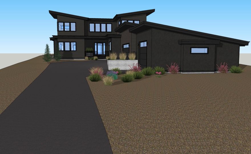 Captivating contemporary in Tetherow from the award-winning duo Ollin Construction & Jason Todd Designs. Covered front entry leads to a welcoming foyer & great room with tall ceilings & custom built-ins. Grand kitchen with quartz counters, exquisite appliance package & lots of storage. Adjacent to the kitchen is a prep sink, full height wine refrigerator & expansive pantry. Large dining/sitting area off the kitchen with direct access to the rear patio, complete with a protected/covered portion & large gathering area around the fire pit. Private, main level resident suite along with study/den is separated from the secondary main level guest suite. Upstairs features two additional guest rooms, flex space & additional bonus room (which also serves as 5th bedroom) Topped off with dual mechanical systems, tankless water heater, extra storage & an expansive three car garage. The third garage bay features an 11' overhead door to accommodate many popular vans or smaller RV's.