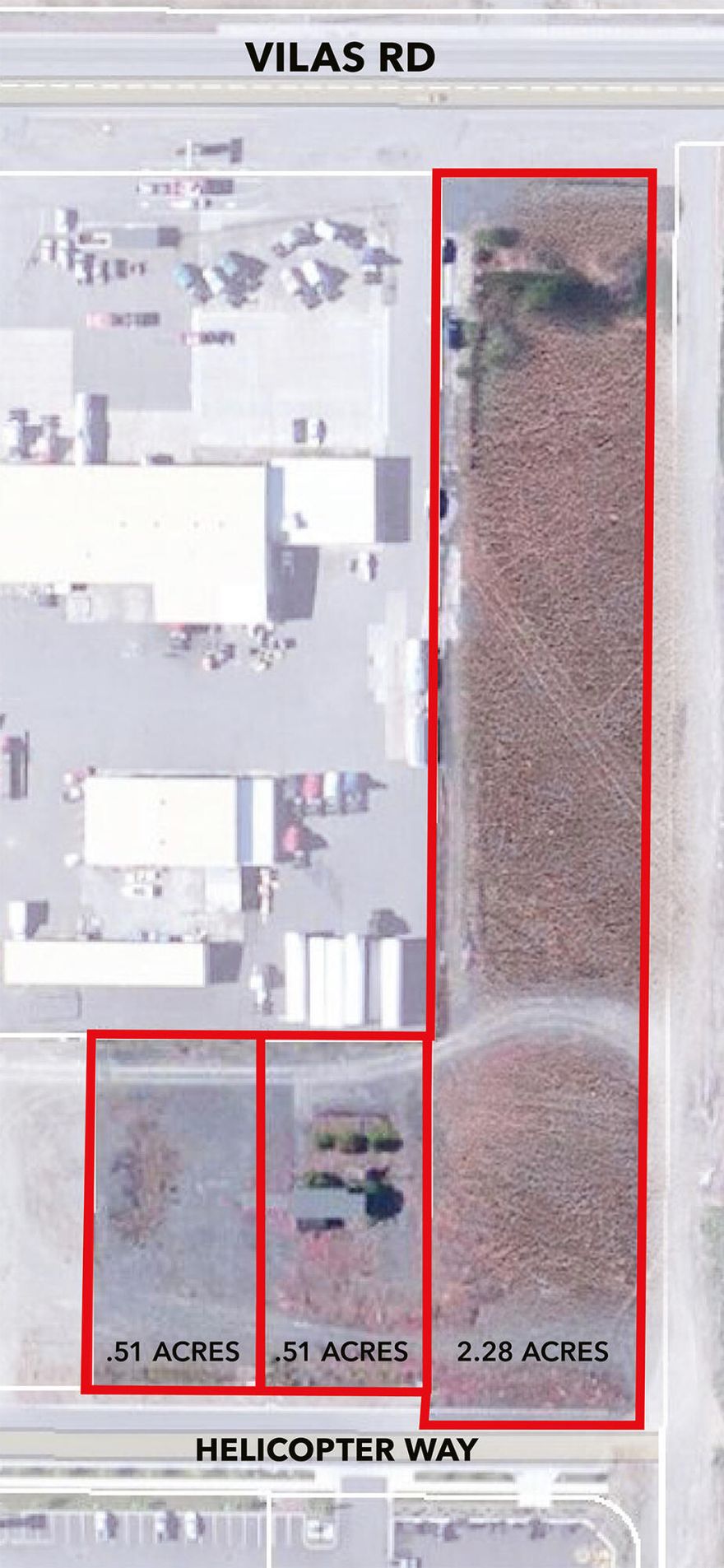 City of Medford Light Industrial Zoned lot - Approximately 2.28 acres with good access to either Highway 62 via E. Vilas Road, Highway 140, Interstate 5 Exits #30 N. Medford, or #32 Central Point. All City utilities are stubbed to the property. In an area of well- maintained buildings with frontage on E. Vilas Rd. Property has been cleared of all structures and Seller has Environmental Records. See MLS# for 1141 &1151 Helicopter Rd For adjacent properties Listed properties.