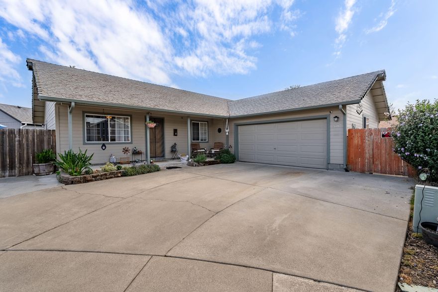 Welcome to Sprinkle Way! A wonderful little neighborhood in 97527 that is peaceful, conveniently located, and ready for YOU! This 1200sqft home is thoughtfully designed and lovingly maintained. You'll enjoy the efficiency and comfort of new electric heat pump and appliances in 2022, along withe new flooring throughout. The fully finished garage is spacious and ready for your toys as there is LOTS of parking on this 6,970sqft lot. Seller is including washer and dryer in the sale as well as storage and workbench in the garage. This location offers City Water and City Sewer services, and Rural Metro offers subscription services. The garden is amazing and has the best Mojo Tomoatoes around! With some minor fence adjustments, you may be able to add RV or Boat parking and you'll be all set! Contact your agent right away, this sweet little home won't last long!!!