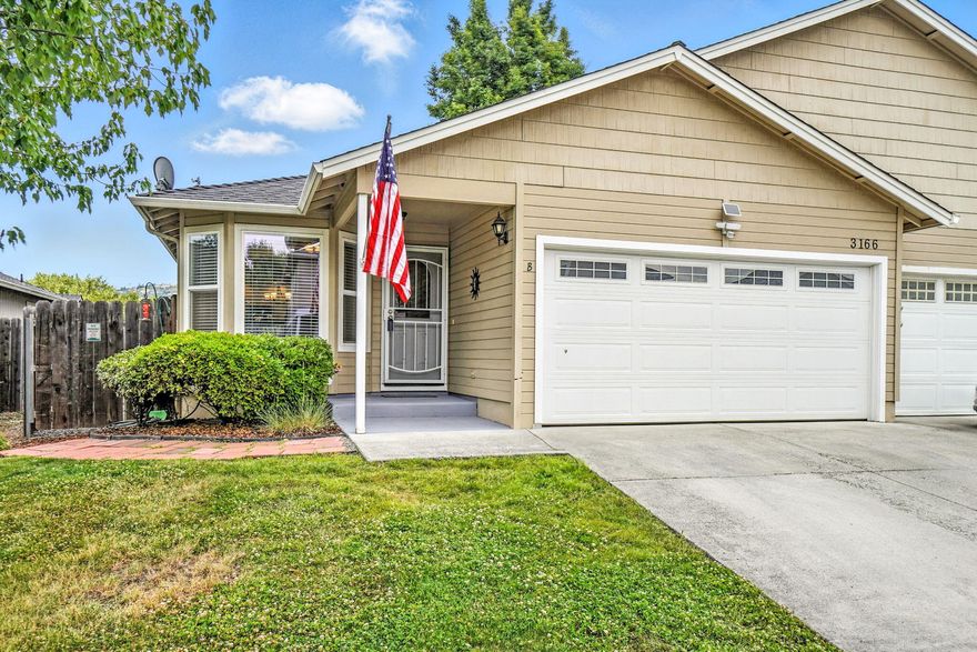 Affordable, private living in a quiet neighborhood close to schools, restaurants and shopping. The low-maintenance backyard features professionally installed high-end artificial turf that stays green year-round. The kitchen boasts granite counters, white cabinets, and a breakfast bar open to the dining area and family room—perfect for everyday living and entertaining. The primary suite includes updated bath finishes and private access to a covered patio oasis—perfect for morning coffee or evening relaxation. To complete the package is a Finished 2 car garage. Make an Offer Today on this Move -in Ready, Well-Maintained Home