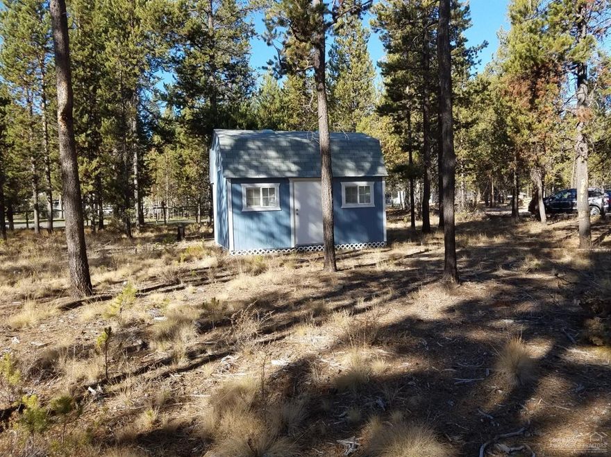 Special and affordable Central Oregon getaway property! Ideal peaceful recreational parcel very close to all your outdoor opportunities on the river or snow. The site is perfect for weekend getaways or even more extended stays with your RV. Property includes a 199 sq. ft. Better Built shop/storage building with 2 sleeping lofts-great for storage or a little cabin.