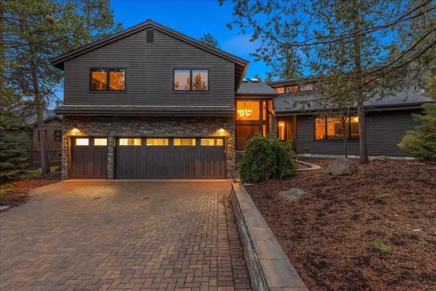 Beautiful Furnished Sunriver Estate! Located on a culdesac backing to the Woodlands 12th hole. Extensive high-end updating & quality improvements made throughout create a perfect balance of luxury & comfort. Design & furnishings by Amy Troute Inspired Interior Design. A grand staircase invites you in & gently sweeps into the main level living room w/rock-wall gas fireplace. This open space connects to the dining room & kitchen, making a perfect home to entertain large parties. Host a Summer BBQ & let the outside in as multiple sliders open to the extensive deck. Invite friends & extended family to enjoy a spa like retreat. Every bedroom has a connected bath, so all have their own space to relax. The lower level has a wine tasting room/cellar & a separate room perfect for use as an office or fun game room. So many options for living, hosting, and entertaining in this great Central Oregon home!