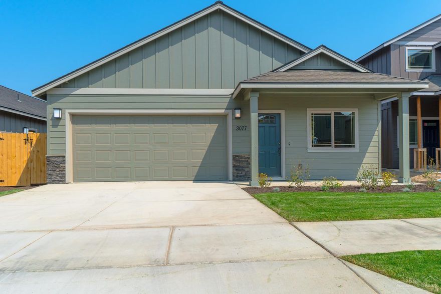 Enjoy living in a stunning brand new home situated in a quiet NW Redmond neighborhood. Great room plan w/gas burning fireplace & slider that extends entertaining outside. Open kitchen features Quartz slab counters, bar seating, Stainless Energy Star appliances & spacious pantry. Engineered wood flooring in main living areas. Gas high efficiency furnace w/A/C. Dbl car garage, front landscaping w/sprinklers, 6' cedar fence. Great storage! Model home @ 3095 NW Alder Pl Thu-Mon, 12-5pm Home is complete!