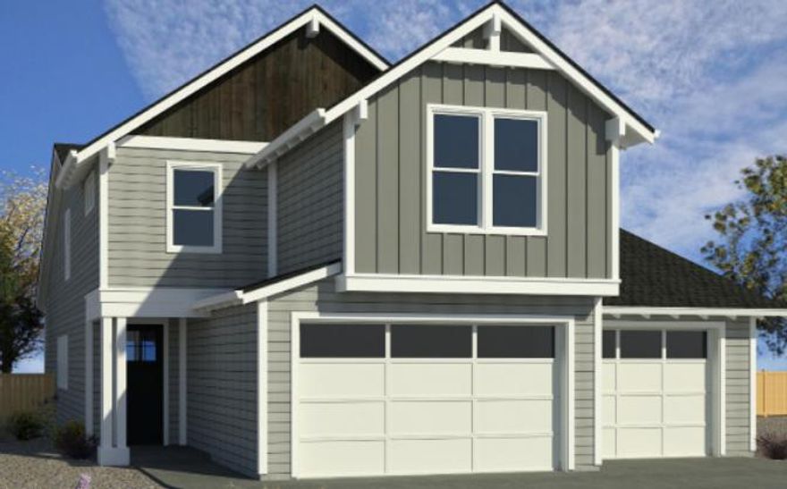 Welcome to the new phase at Prairie Crossing.  A community continuing to distinguish itself from the ordinary. Quality and efficiency stand above with Earth Advantage Gold certification and 3-year energy bill guarantee. The Baker floorplan features a 3 car fully finished garage with an extended 26' bay for additional storage of Central Oregon toys. Vaulted ceilings in great room, large windows, and patio access. The master bedroom is located on the main level and features a soaking tub, floor to ceiling tile in shower and heated floors. The second story has two additional bedrooms and a flex
space that is easily converted to an office or recreation room to fit your needs. All homes in Prairie Crossing feature Central AC,  are fully fenced and include  front and back yard landscaping.  Come see the difference at Prairie Crossing.