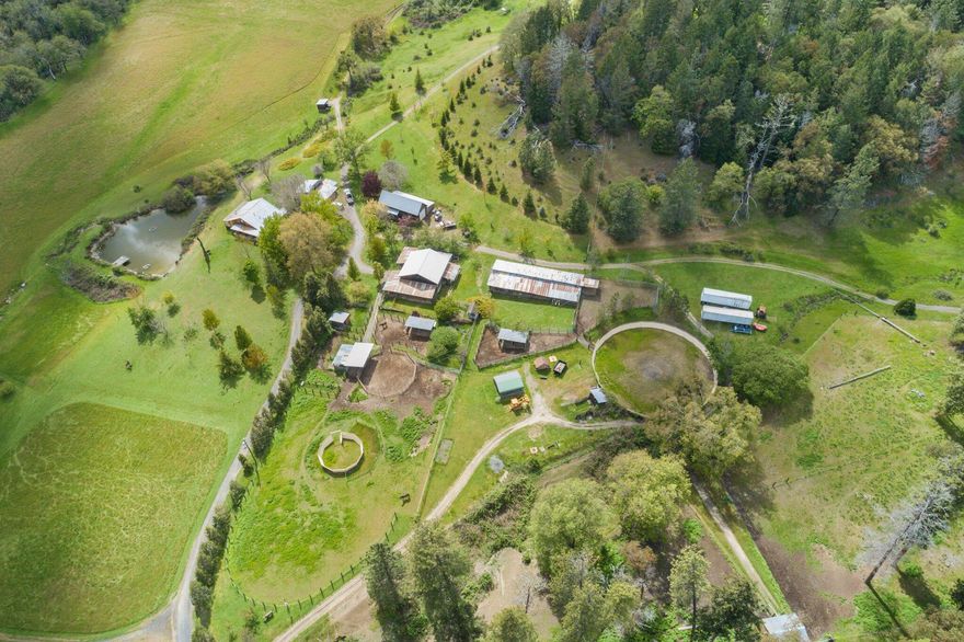 2 HOMES -Gorgeous horse property with ponds, pastures and mountain views .1 home is a 1996 2 story 1600 sq ft 3 bedroom 2 bath home on a separate legal 15 acre parcel. Loft area being used as bedroom but would make a great game or craft room. 2nd home is a1962-1664 sq ft 2 bedroom 1 1/2 bath home on 119 acres. Primary bedroom on main level. In addition there is another 40 acres included  which just crosses over to Josephine County. Possibly an opportunity for a 3rd home?  Good wells and the second home has 2 wells. Large grass hayfield, horse stalls, horse barn, stalls, hay barn, Workshop/garage and extra storage bldg. Well logs and maps available and on file.  This property is bordered by nearly 1800 acres of BLM/USA property nice riding and hiking areas.  Abundant Wildlife.  Nearby services:  Applegate River Lodge and Resort, Applegate Country Club and Pizzeria,  Applegate Store & Café, numerous vineyards, wine tasting facilities and only 20 miles to downtown Jacksonville.