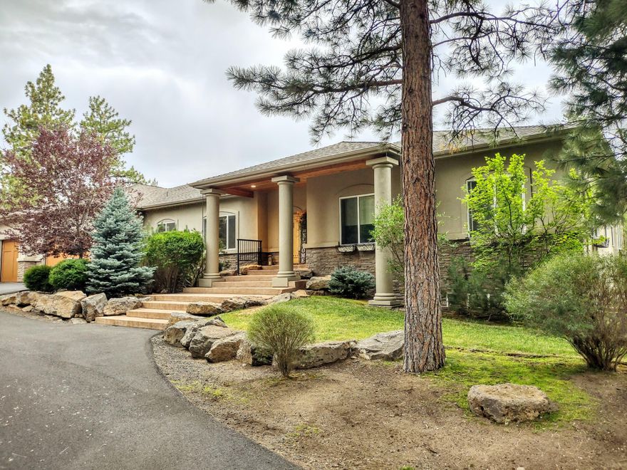 Unique small acreage in beautiful Sisters with custom high-quality home, barn/shop, sport court, and pool. A truly extraordinary property, perfect for entertaining, relaxing, kids, & animals – the potential is nearly endless. Features: open floorplan w/ large windows, high ceilings, and quality construction throughout. Great room w/ open kitchen, dining area, living room, propane FP, & skylights.  Main level primary suite w/ large walk-in, bath w/ dual vanity, steam shower, & connected office w/ half bath & exterior access. Additional 4 bedrooms including another primary suite; media room, family room, laundry room, and ample storage. Ask your agent for additional features list – lots to see, lots to love, come take a look.