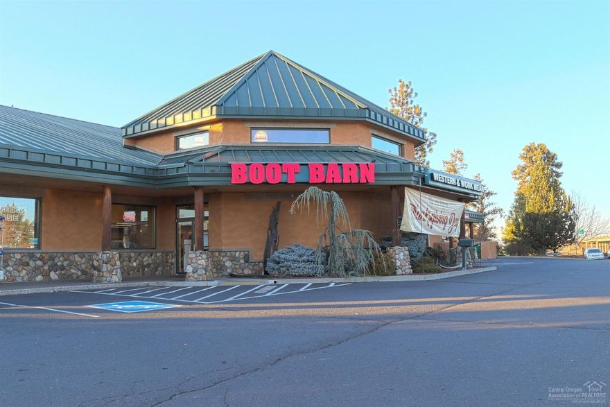 This is an excellent opportunity to acquire a high-quality retail building in the heart of Bend. The location cannot be beat with great visibility and access from business highway 97/third street. The property is located in the middle of one of the major shopping areas of Bend. <br><br>The property brings in a high volume of shoppers and is anchored by the Boot Barn and Absolute Horse. <br><br>This is an opportunity to buy a very high-quality building below replacement costs. Value at the listing price is $124.12 per square foot. The building has many upgrades with extensive wood accents inside and out, cinder block construction, rock trim and a metal roof. It also has substantial parking with 162 spots on-site and additional street parking available. <br><br>The building value is based on current rental rates and net income. With rents for the entire building averaging well below market rates this gives a buyer tremendous upside potential in value by bringing rents closer to market ra
