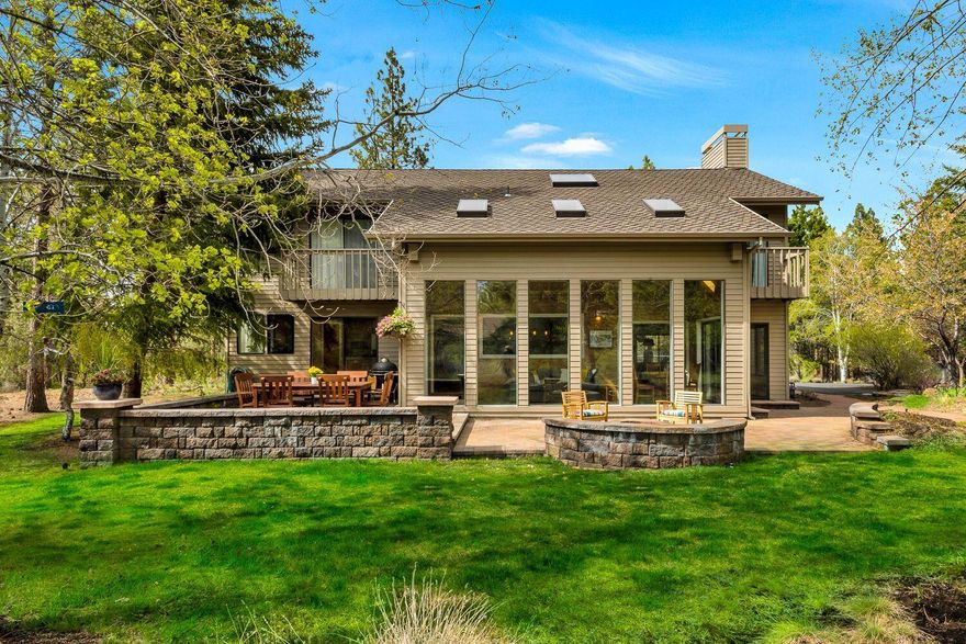 Charming NW Style home in the coveted gated community of Sunrise Village.  This desirable neighborhood features a swimming pool & hot tub, tennis courts, clubhouse, walking paths, private Deschutes River access path and RV/Boat storage.  Situated on a spacious .43 acre corner lot, this lovely property showcases indoor/outdoor living with the warm and welcoming slate-floored sunroom looking out at the large rear paver patio.  Vaulted ceilings in all bedrooms and bonus room.  Relaxing living room with gas fireplace and sunroom access.  Remodeled contemporary master bathroom with soaking tub, large walk-in tiled shower.  Newer carpet, Fir interior doors, remodeled half-bath, and exterior paint ('21).  Enjoy the oasis of Sunrise Village combined with the convenience and proximity to town, schools, trails, river, and quick Century Drive access when heading to Mt Bachelor, snowparks and the Cascade Lakes.