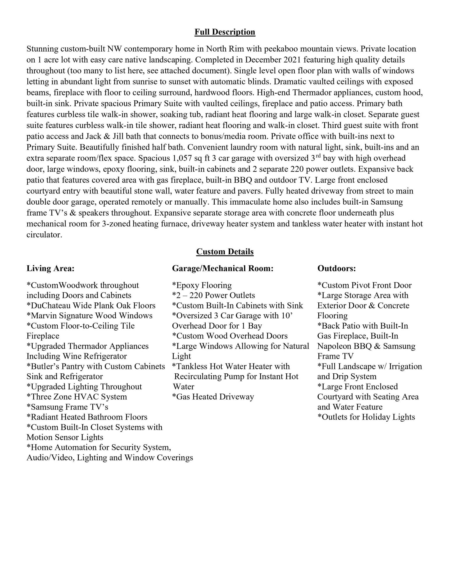 North Rim - Residential