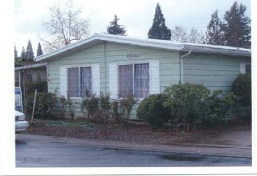 Open plan, nice large windows in front, built in china hutch. Newly painted inside, newer cook top and dishwasher. Park has many social advantages. 55+ park.