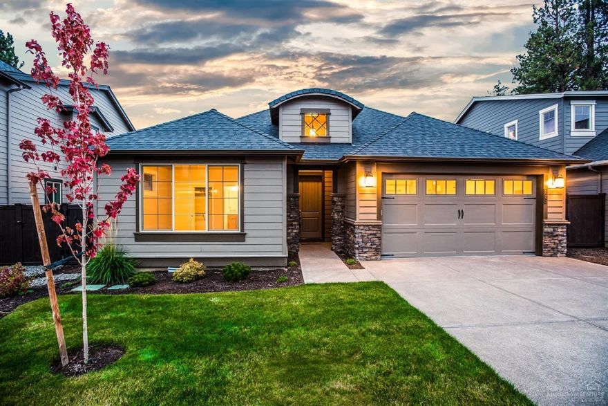 Single Level Luxury in Beautiful Stonegate! This home will amaze the moment you open the door. With a grand open entry, vaulted great room, skylights & soaring windows, the light and space will impress. Stone, wood and stainless steel are all included in the touches you would expect from Pahlisch. Nearly brand new, with A/C and back yard landscape added, there is nothing left to do but move in. A quiet community trail passes the back yard offering a buffer of open space. Come see this one in person today!