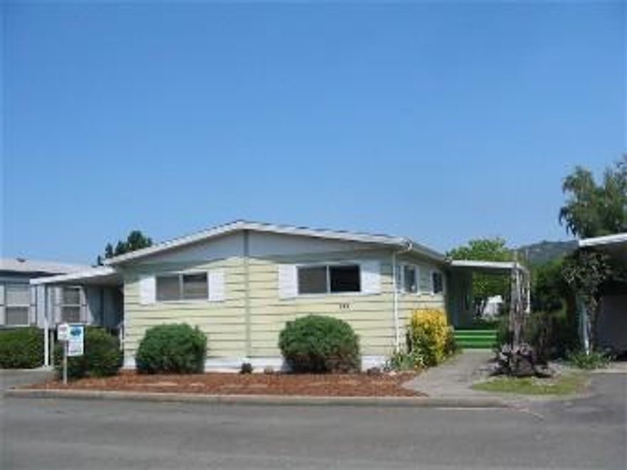 FOR INFO PURPOSES ONLY. MFG HM ONLY. NO LAND INCLUDED. AN OREGON BCDE DEALER LIC REQUIRED TO LIST/SELL. Enjoy wildlife views & fishing from year-round pond in backyard. New carpet & vinyl flooring, easy care landscaping & 2 storage sheds. Pond views from front deck & living/dining area. Many community amenities in this lovely 55 + park. Rascal mobility scooter included.