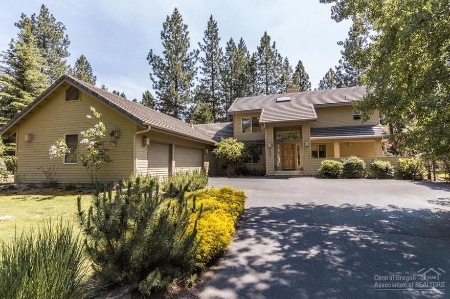 Exquisite home in Sunrise Village. This 3 bed, 2 bath, 2401 sqft home is sure to please. Open great room floor plan includes gas fireplace, built in book cases, vaulted ceilings and more. Island kitchen w/hardwood floors, SS appliances, & huge pantry. Second level master suite w/coved ceilings & spacious bathroom plus loft. Plenty of outdoor living space & decking and 3 car garage w/shop area. Community club house, pool, tennis courts, and more. Close to trails, golf, and on the way to Mt. Bachelor.