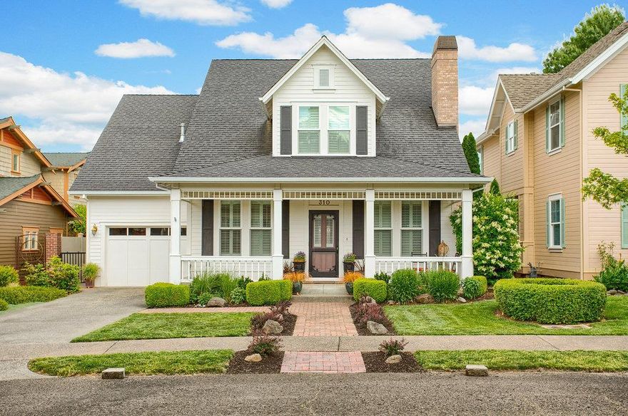 Gracious craftsman home located in Nunan Square, a neighborhood with homes reflecting Jacksonville's National Historic Preservation District's heritage and 2 neighborhood parks. This home boasts both a covered front and back porch, professional mature landscaping, private fenced/gated back yard and a 636 sq. ft. red brick patio w/abundant shade. Rich interior features include dramatic high ceilings, custom woodwork, crown molding, beveled leaded glass windows, gas fireplace & central vac. Recent upgrades include bamboo flooring on the main level, plantation shutters throughout, energy star stainless appliances and new tile flooring and paint in main floor bath. Full bath and bedroom on the main, kitchen with center-island & spacious pantry. Upper level master suite w/sitting area & walk-in closet. Additional additional bedroom/office and spacious library loft. This is a lovely property close to the Britt Festival, Woodland Park Trail system, shopping & fine dining.