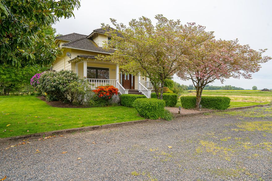 Prime location for this working irrigated farm with over 1 mile of Calapooia River frontage and a short commute to I-5. Class II+ soils and senior water rights make this an excellent farm for orchards, berries and any other crop typically grown in the Willamette Valley. 130 acres tillable w/ tile plan ready to prep for Hazelnut production. Turn of the Century Craftsman style home with original woodwork, Wolf & Viking appliances. New 50x148 clear-span pole barn w/ 6'' concrete floors & lots of power!