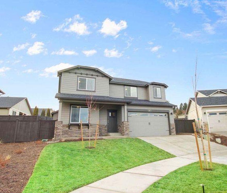 Move-in ready! At 2211 square feet, The Timberline is the perfect home for those in search of a brand new home that offers space and versatility in a two-story plan. The living and dining rooms share an impressive space overlooked by the open kitchen which features ample counter space, cupboard storage and a large pantry. The versatile formal living room space has been converted into a den with a half bath. Upstairs, the expansive main bedroom suite features an oversized closet plus second closet and deluxe ensuite bath including soaking tub and dual vanity. The other three bedrooms are substantially sized with generous closets and share a central bathroom with a dual vanity. The Timberline new home plan is the perfect mixture of a smart design and a stylish package.