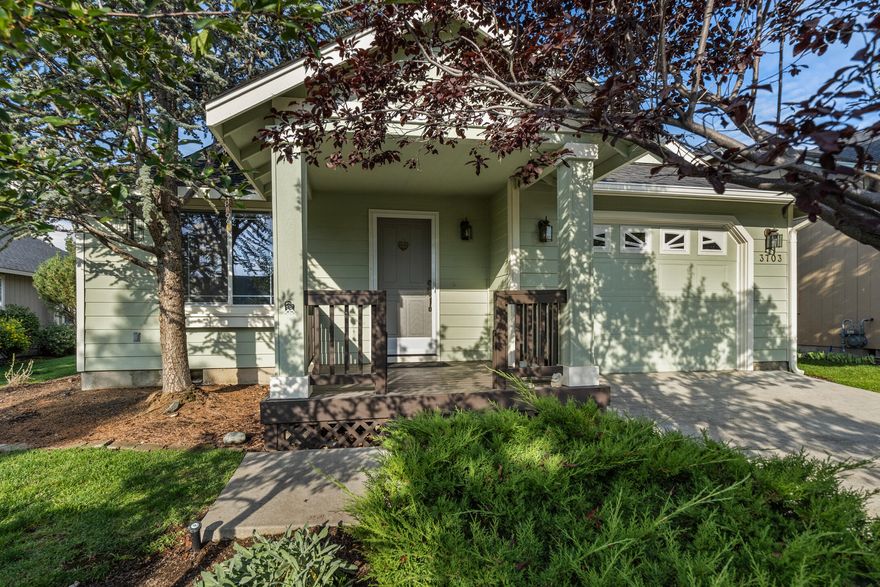 Impeccably maintained home in a hard to find 55 & over community in SW Redmond. Summer Creek is a private community w/ clubhouse & easy access to Hwy 97 + the RDM Airport. Located within a few blocks of the Greens at Redmond golf course. Open floorplan w/ plenty of windows creates an abundance of natural light throughout the entire home. Cuddle up next to the gas fireplace w/mantle in the vaulted great room. Kitchen ftrs breakfast bar, eating area, new luxury upgrades including all new SS appliances, double oven, quartz counters, & new full height subway tiled backsplash. One bedroom plus den or office space, currently used as a spare bedroom for guests. Bedroom ftrs full bath w/ step in shower. New furnace, new air conditioning, & new water heater. Refrigerator, washer & dryer all included. Extra wide extended single car garage. HOA covers all landscaping & yard maintenance. Beautiful concrete patio out back for entertaining plus covered front deck entry. Don't miss this one!