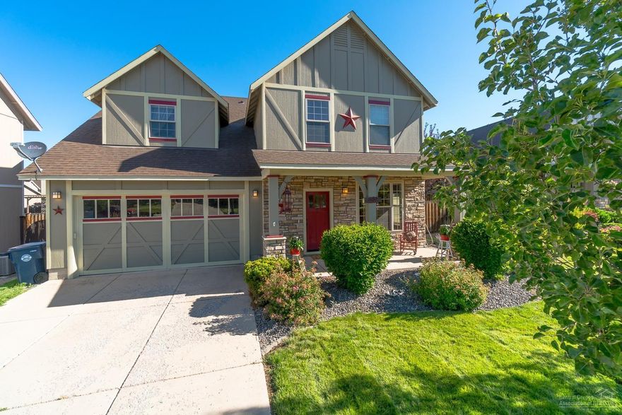 Spacious home w/plenty of space to live & entertain in an established SW Redmond neighborhood. Tree lined street w/Cascade Mtn views, covered front porch & lovely entrance! Once inside you'll enjoy formal spaces & open Kitchen & Living rooms. Tons of counter space & storage, bar looks out to breakfast nook & living room beyond. Gas fireplace w/ Craftsman style built ins. 3 lg bedrooms up & a 4th br that doubles as a Bonus room! Dbl sinks, soaking tub in vaulted Master. Turn key gardens, fenced & sprinklers!