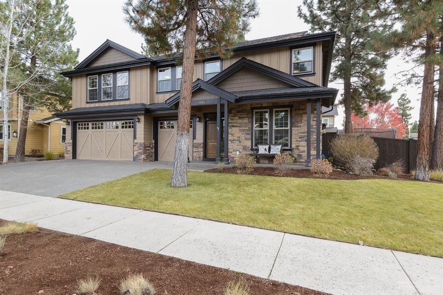 This fantastic home in NW Bend's Shevlin Pines neighborhood checks all the boxes!  Corner lot, 3 car garage, fenced back yard with paver patio & firepit just to get started.   Inside you will find a dream kitchen with quartz countertops, full back splash, double ovens & butler's pantry.  The spacious great room showcases a stone fireplace and custom built ins. There is also an office/den, full bedroom and bathroom all on the main level.  Upstairs offers an open loft, bonus room, & laundry in addition to the 3 bedrooms/2 bathrooms.  The master suite includes a soaking tub, separate tile shower, double sinks and an enormous closet.  This awesome location is less than 1 mile to the Shevlin Park trail heads which connects you many miles of exploration through the 1000-acre park. It's also less than 2 miles to all of the amenities of Northwest Crossing and less than 3 miles to downtown Bend. Don't wait, this is it!