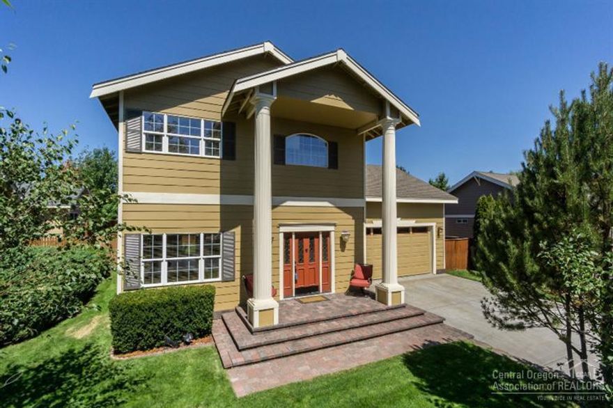 Custom built 4 bed, 2.5 bath home located minutes from shopping & dining on a quiet street in a lovely established neighborhood. Home is impeccably maintained & move in ready. Features incl. new ext. paint, granite slab countertops, travertine backsplash, custom finish work, A/C, wood blinds, upgraded lighting, 9' ceilings, hardwood floors, lots of natural light, luscious landscape in front & back yard w/ paver patios, storage bldg, 48x20 4 car garage w/ work bench. Bonus Rm can be a bed/media or rec room.